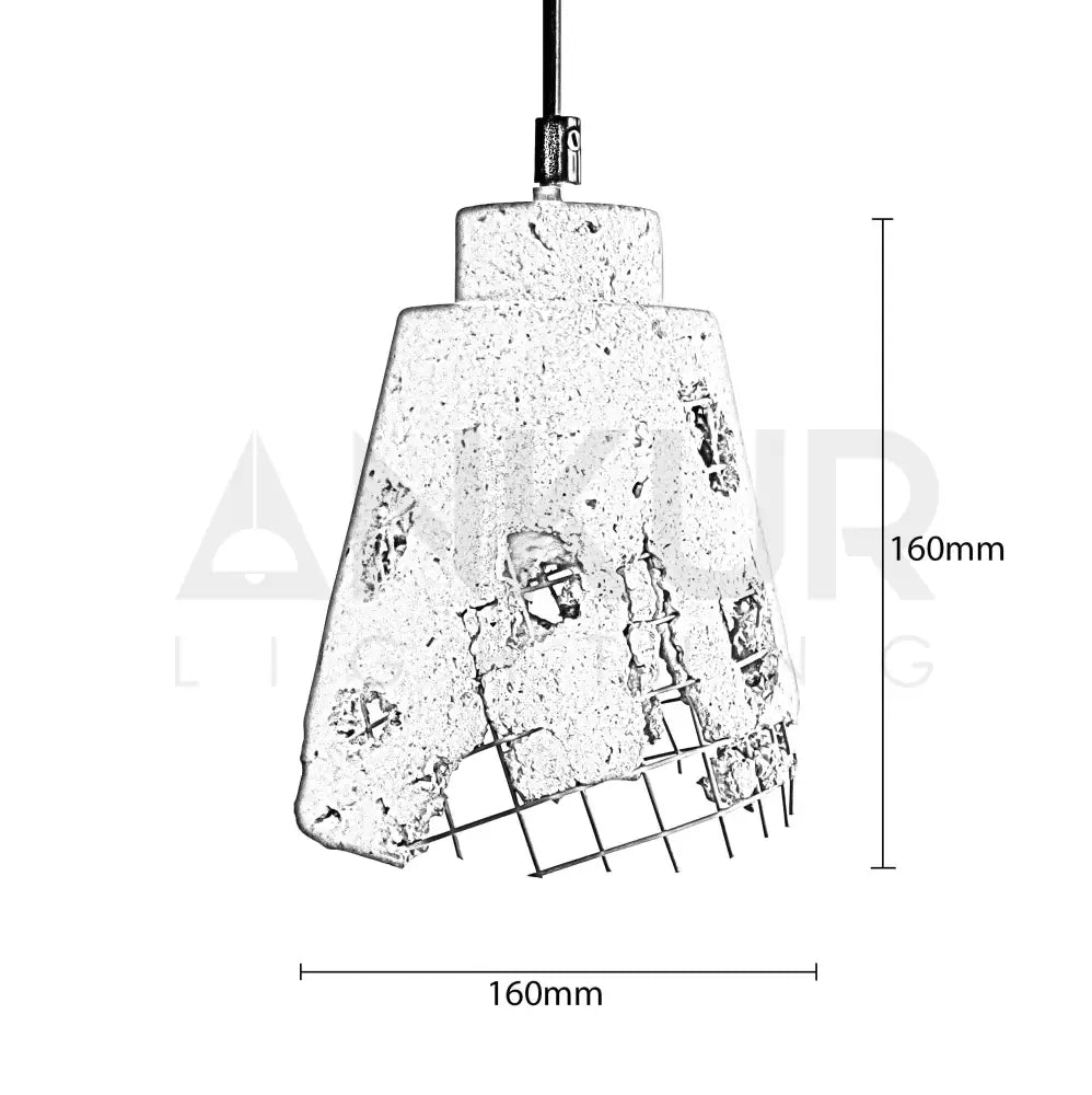 ANKUR METAL MESH CONE CONCRETE HANGING - Ankur Lighting