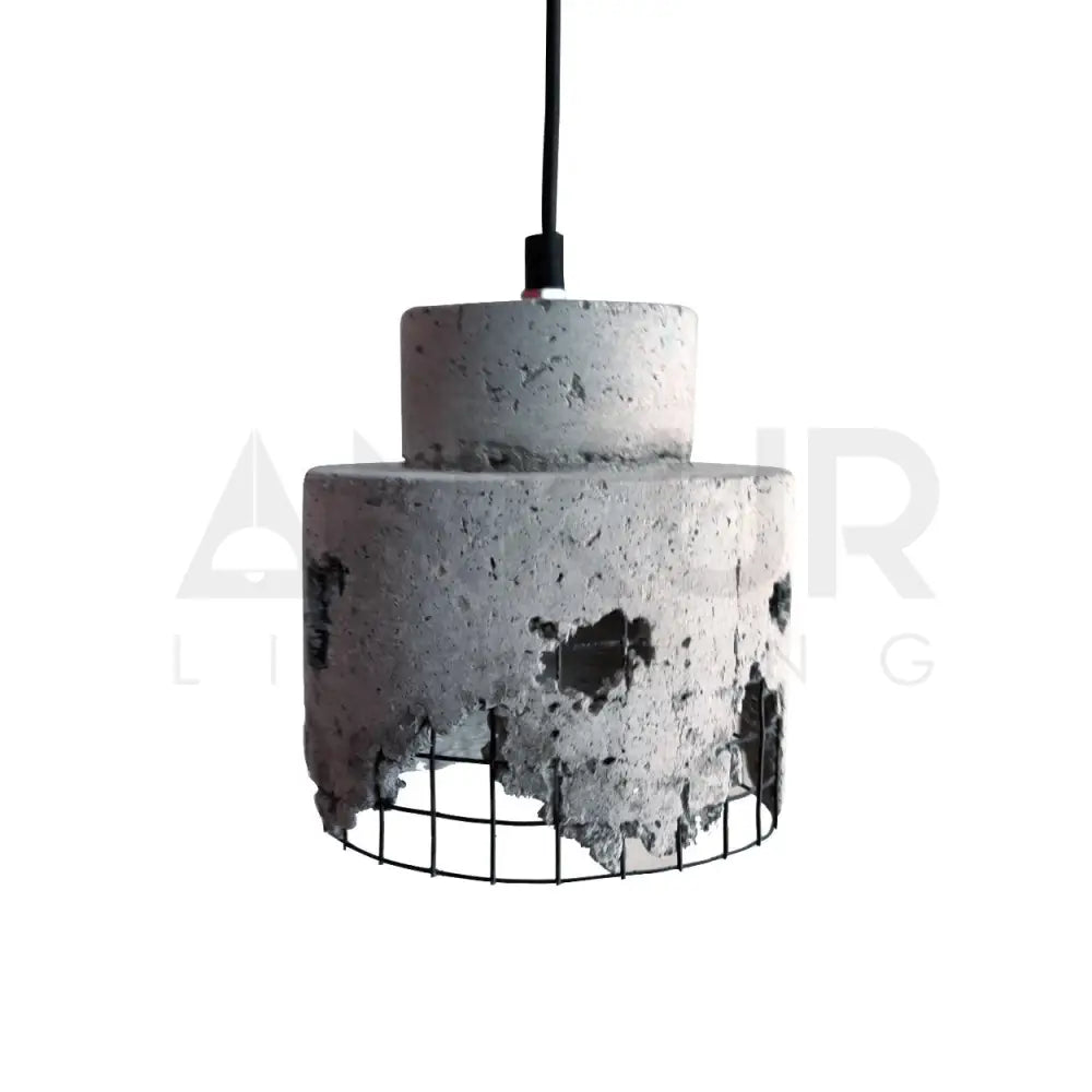 Ankur Metal Mesh Round Concrete Hanging - Ankur Lighting