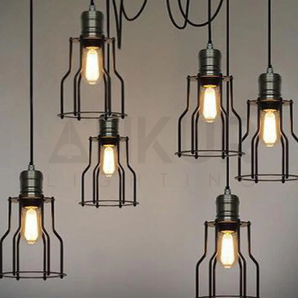 ANKUR METAL WIRE CAGE HANGING LIGHT - Ankur Lighting