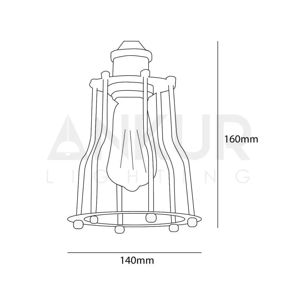 ANKUR METAL WIRE CAGE HANGING LIGHT - Ankur Lighting