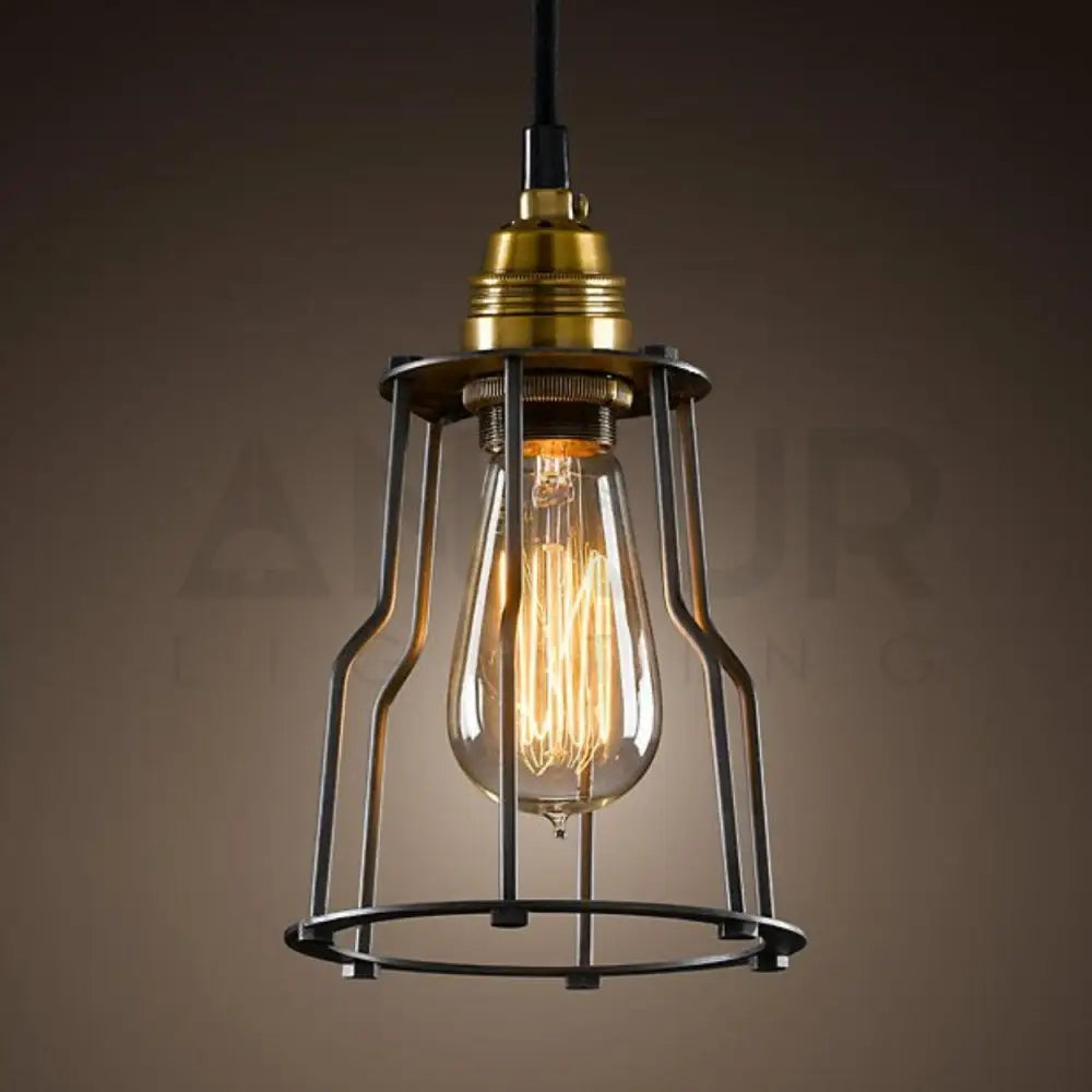 ANKUR METAL WIRE CAGE HANGING LIGHT - Ankur Lighting