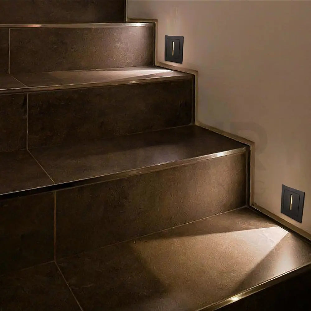 ANKUR MODERN STEP LIGHT 3W RECESSED INDOOR STAIRCASE BLACK LIGHT