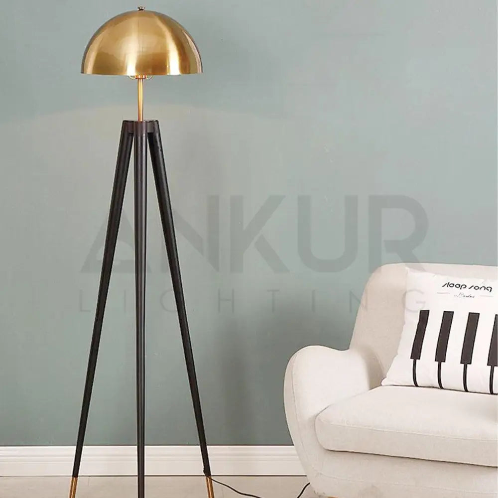 ANKUR MUSHROOM HEAD TRIPOD FLOOR LAMP - Ankur Lighting