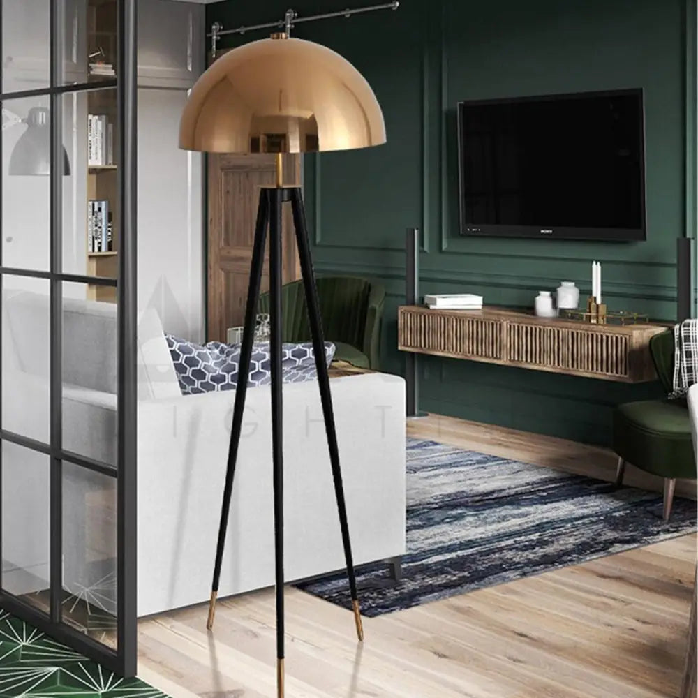 ANKUR MUSHROOM HEAD TRIPOD FLOOR LAMP - Ankur Lighting