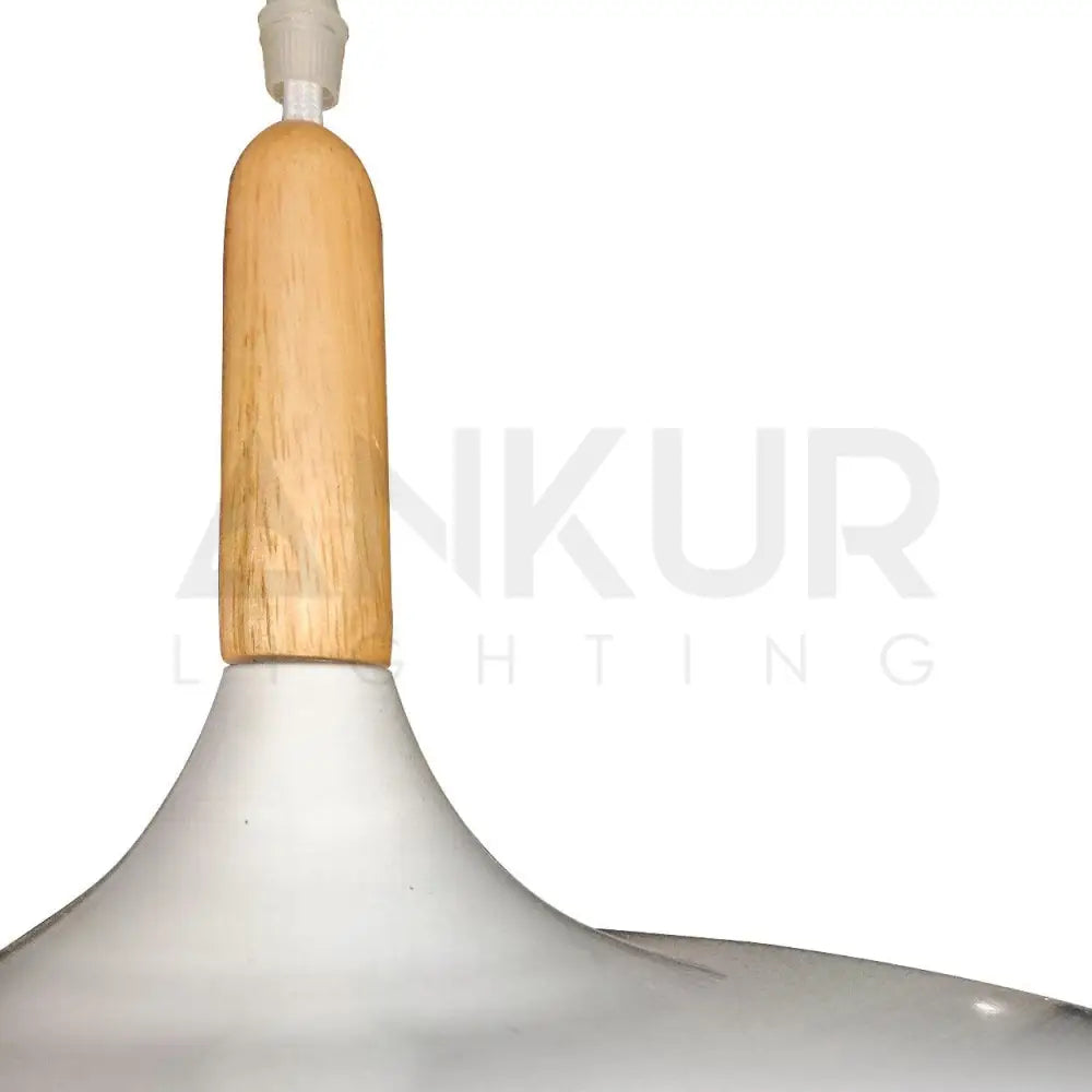 ANKUR NORDIC WIDE METAL AND NATURAL WOOD PENDANT LIGHT - Ankur Lighting