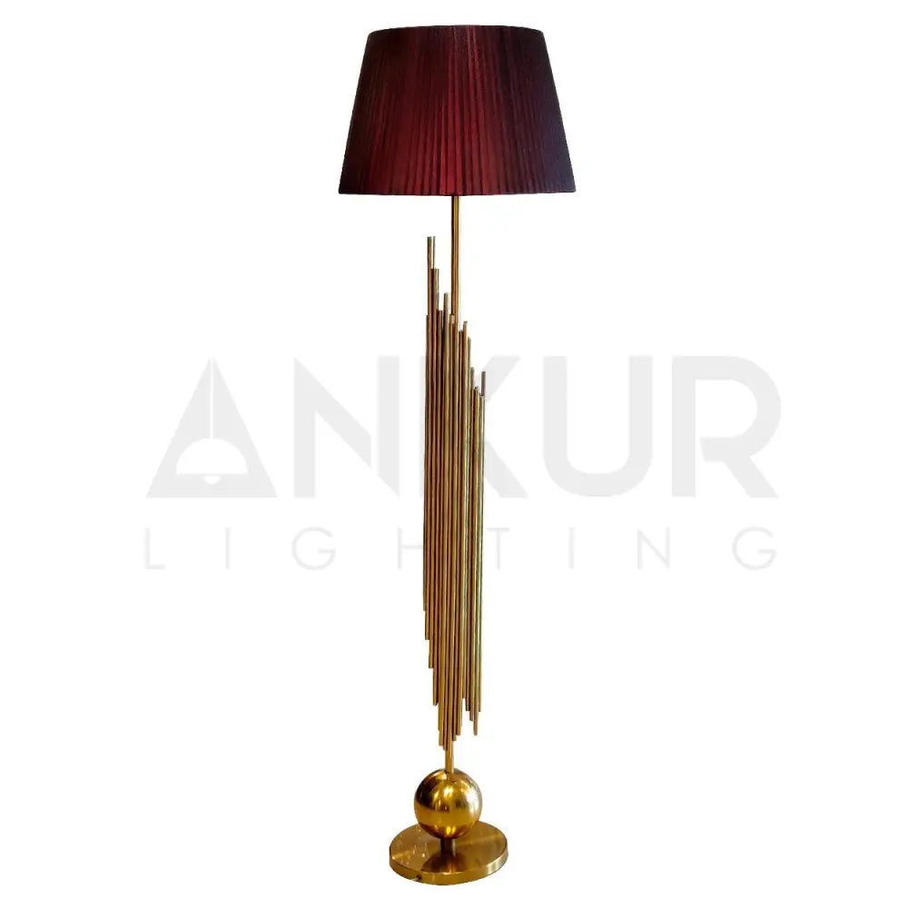 ANKUR ORGAN CONTEMPORARY FLOOR LAMP GOLD FINISH - Ankur Lighting