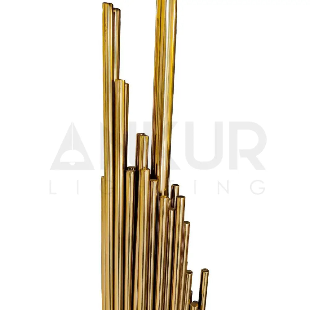 ANKUR ORGAN CONTEMPORARY FLOOR LAMP GOLD FINISH - Ankur Lighting
