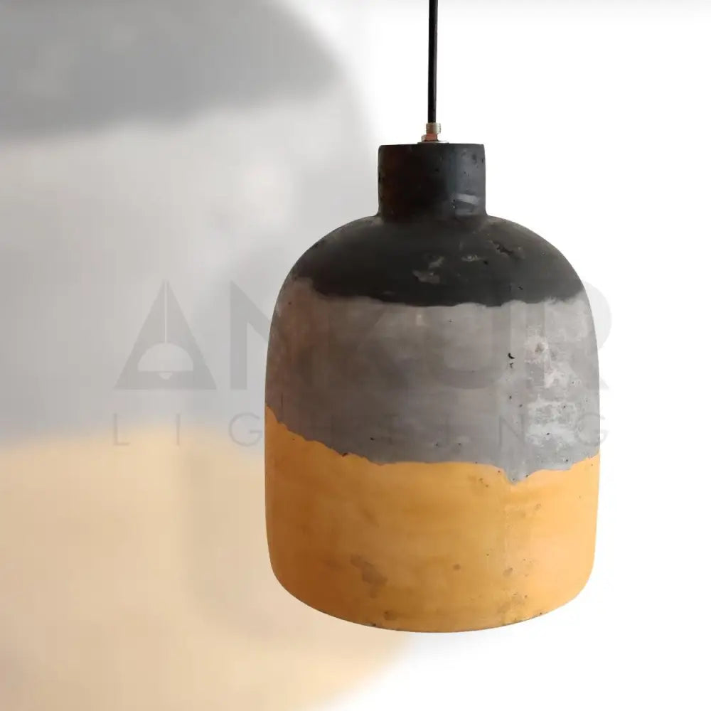 Ankur Painted Cylindrical Concrete Hanging - Ankur Lighting