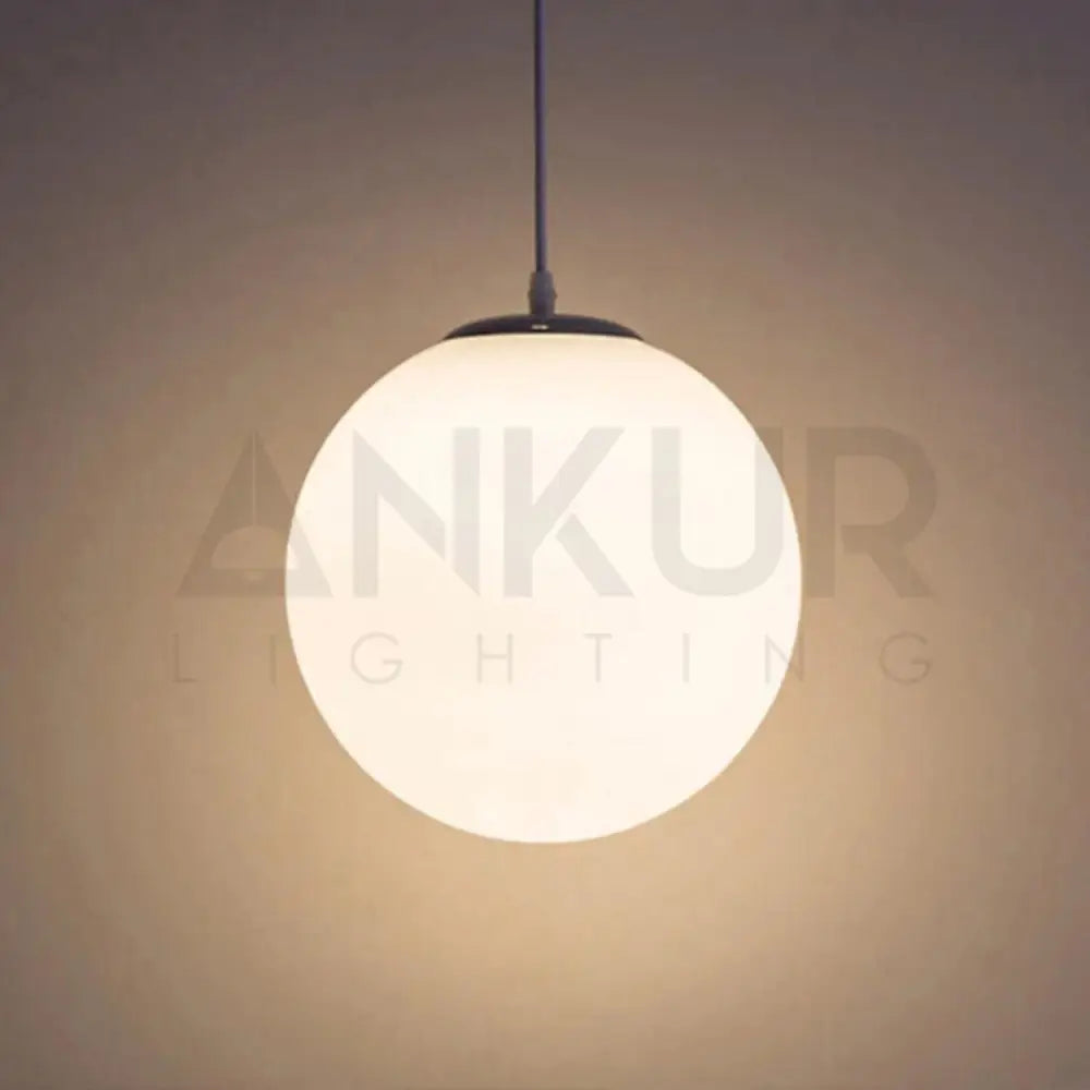 ANKUR PANDA FROSTED GLOBE PENDANT LIGHT - Ankur Lighting