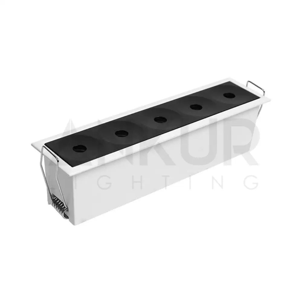 ANKUR PINSPOT LASER BLADE PREMIUM LINEAR RECESSED LED LIGHT SERIES 12W / WHITE + BLACK / 3000K (Yellow) Downlight