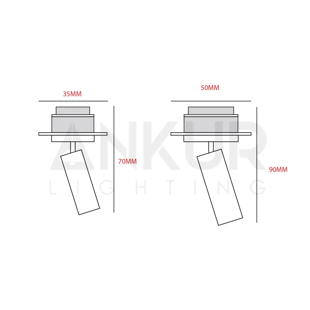 ANKUR PRISM 9676 LED ROUND RECESSED DOWNLIGHT CONCEALED SPOT LIGHT | INDOOR AND OUTDOOR CEILING SPOT | FOCUS TRACK