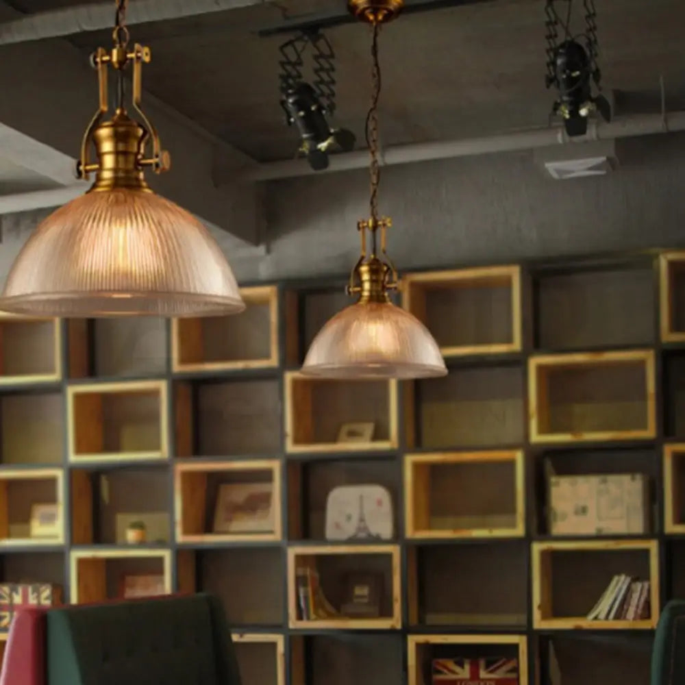ANKUR QUEST VINTAGE STYLE METAL AND GLASS HANGING LIGHT - Ankur Lighting