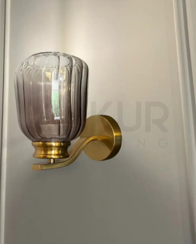 ANKUR RICCARDO METAL AND GLASS WALL LIGHT 1 Glass
