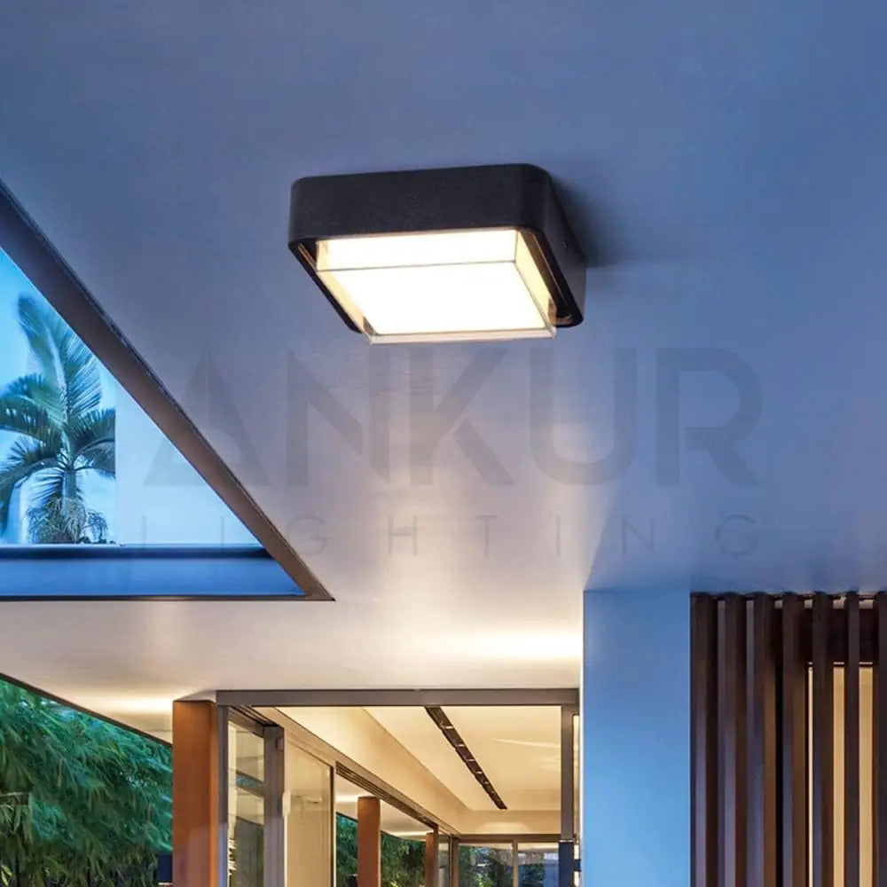 ANKUR RIGEL SQUARE WALL FIXTURE | OUTDOOR FIXTURE | WATER RESISTANT | SLEEK DESIGN WALL LIGHT