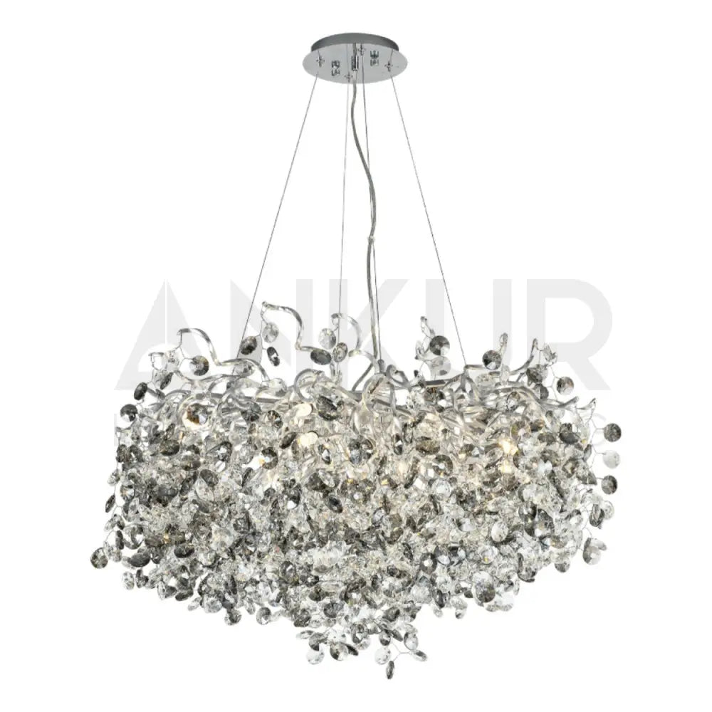 ANKUR ROUND BLOOM CONTEMPORARY CRYSTAL CHANDELIER Chandelier