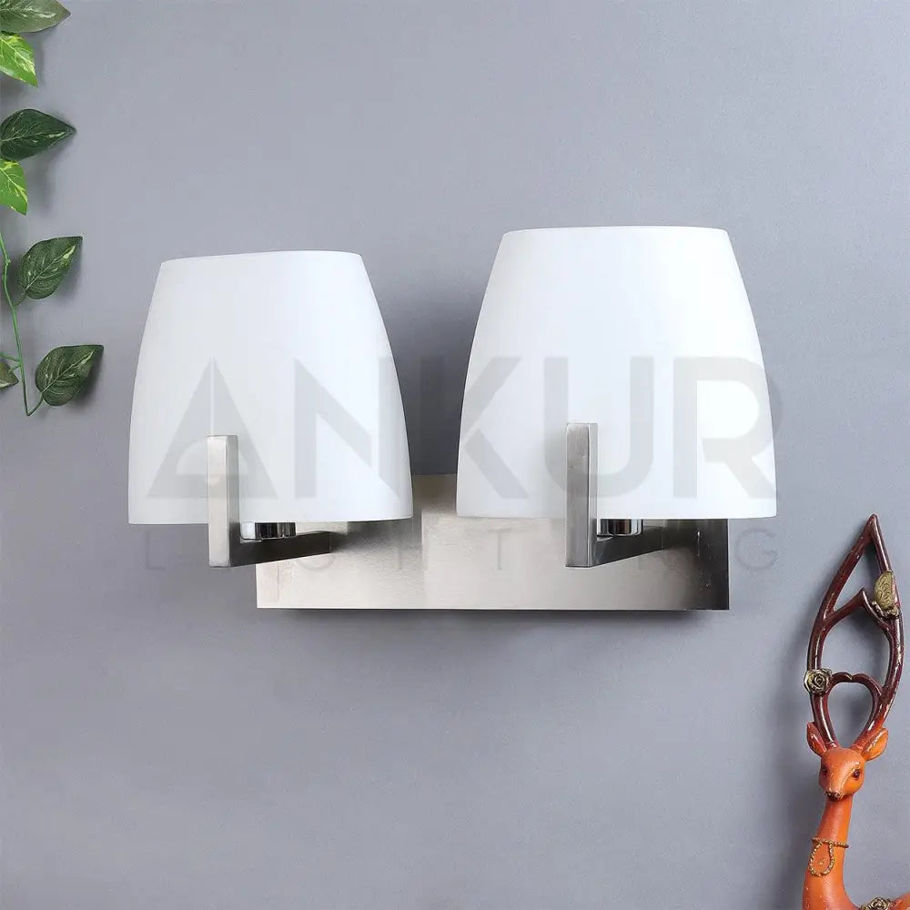 ANKUR SEMPRE SIMPLE ELEGANT WHITE GLASS WALL LIGHT - Ankur Lighting