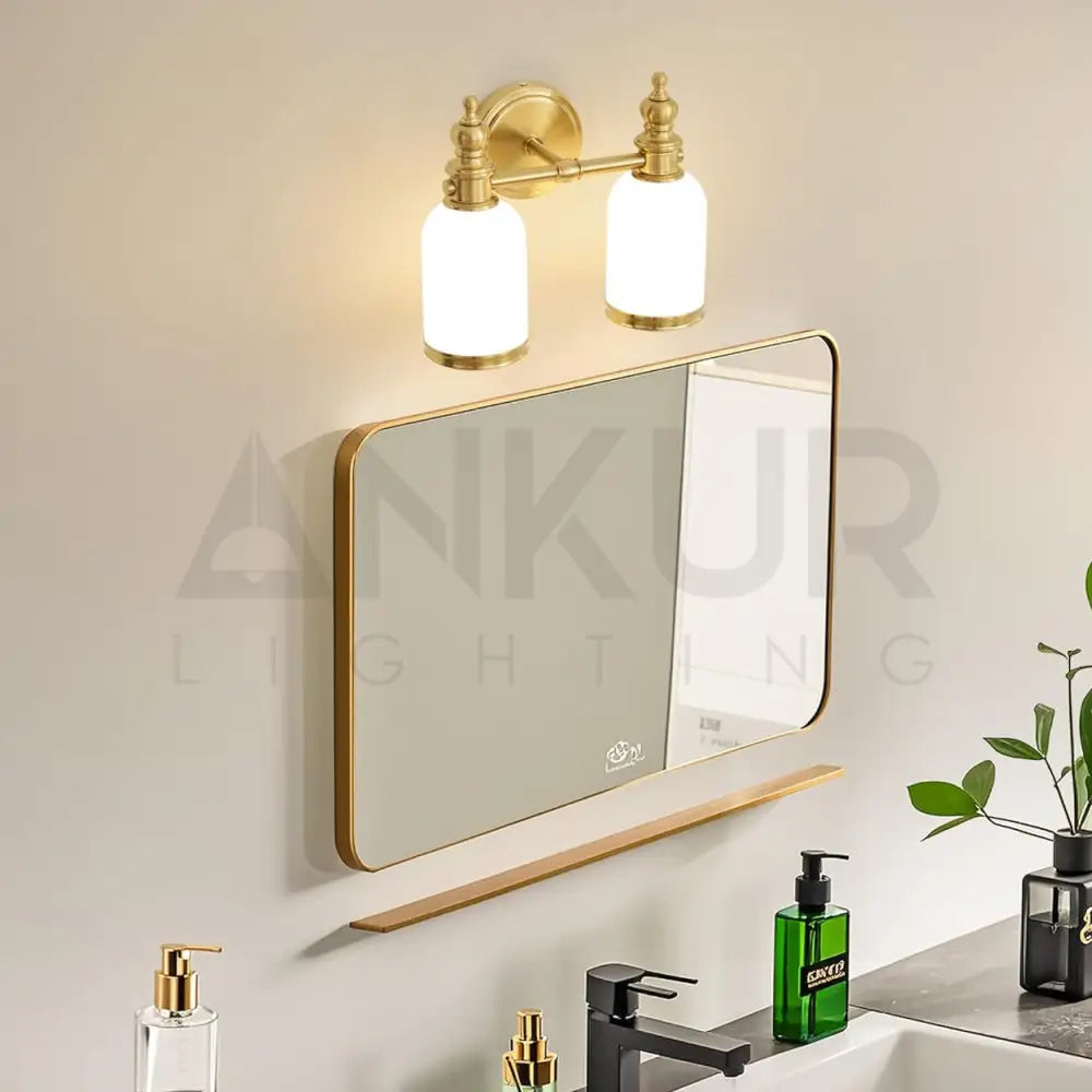 ANKUR SOVEREIGN VINTAGE STYLE METAL AND GLASS MIRROR LIGHT