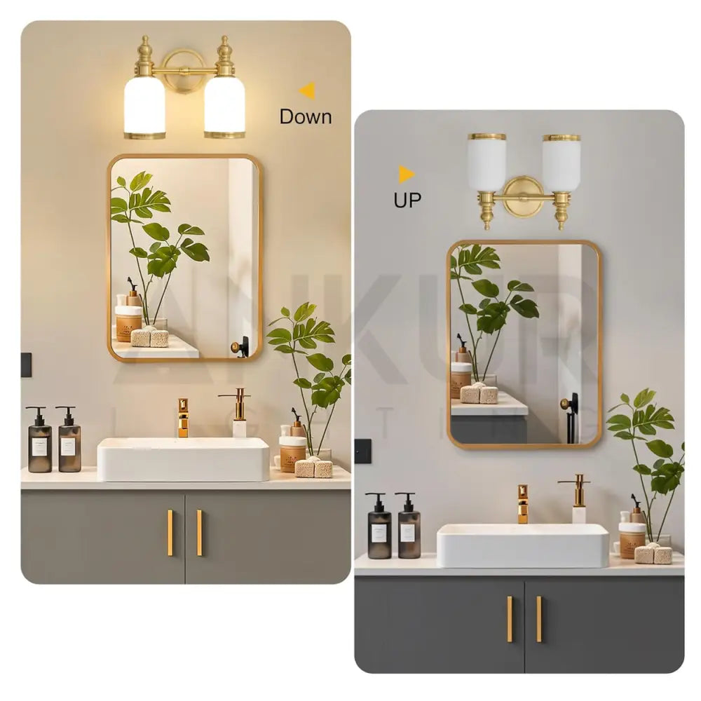 ANKUR SOVEREIGN VINTAGE STYLE METAL AND GLASS MIRROR LIGHT