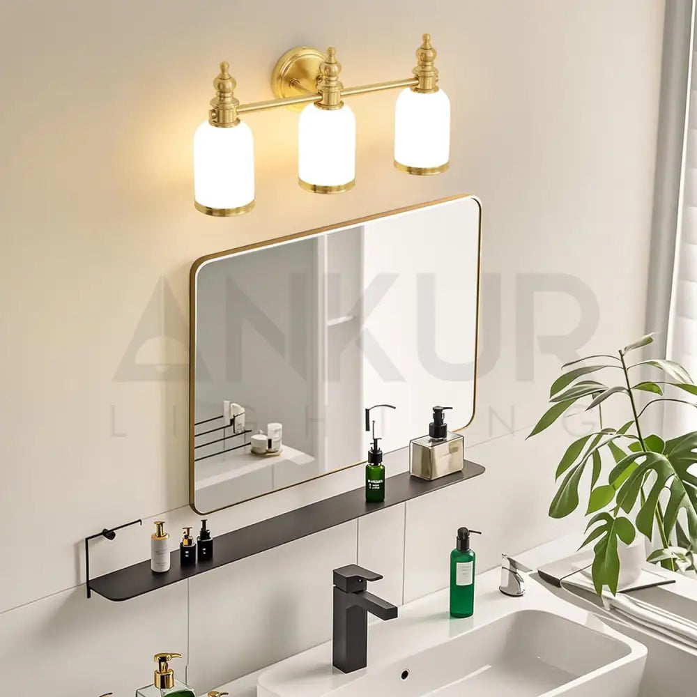 ANKUR SOVEREIGN VINTAGE STYLE METAL AND GLASS MIRROR LIGHT