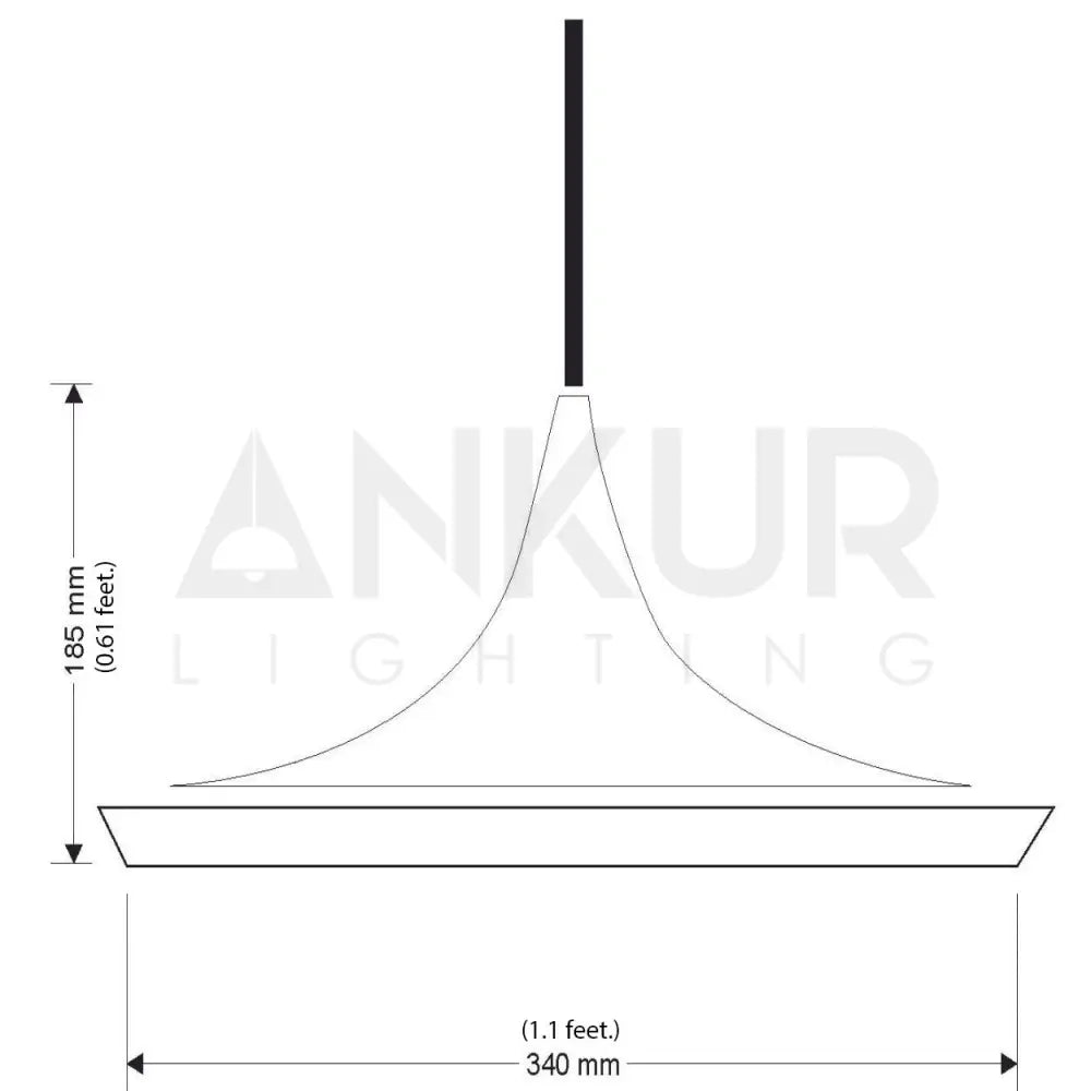 ANKUR TOM DIXON WIDE PENDANT LIGHT - Ankur Lighting