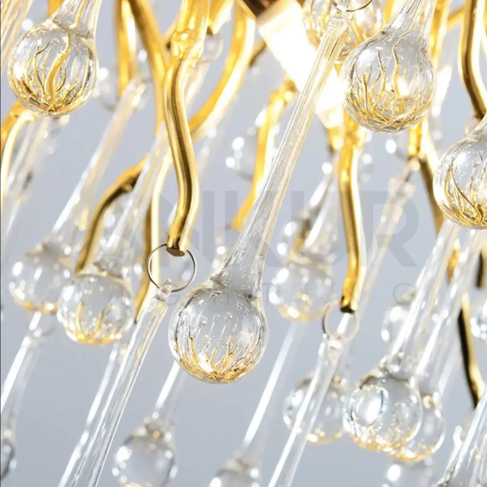 ANKUR TREE BRANCH RAIN DROP MODERN CRYSTAL CHANDELIER - Ankur Lighting