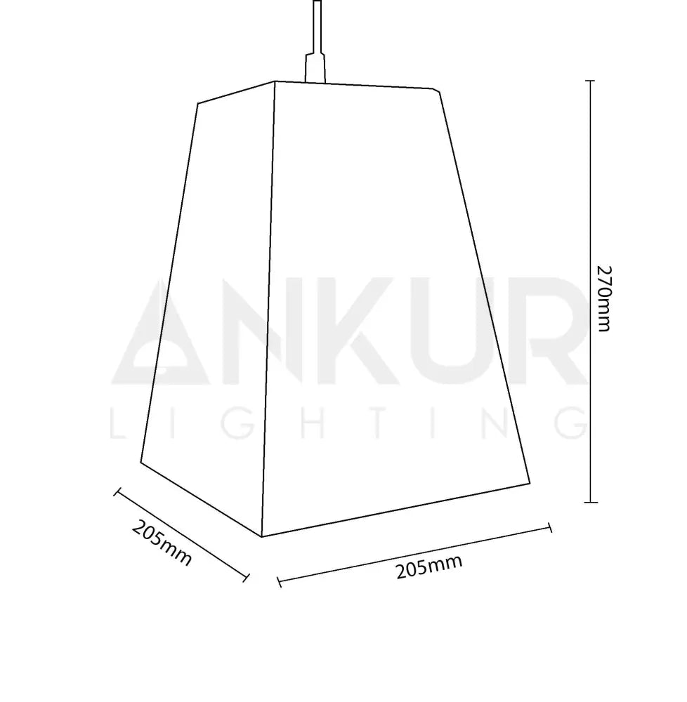 ANKUR TRI COLOURED PYRAMID CONCRETE HANGING LIGHT - Ankur Lighting