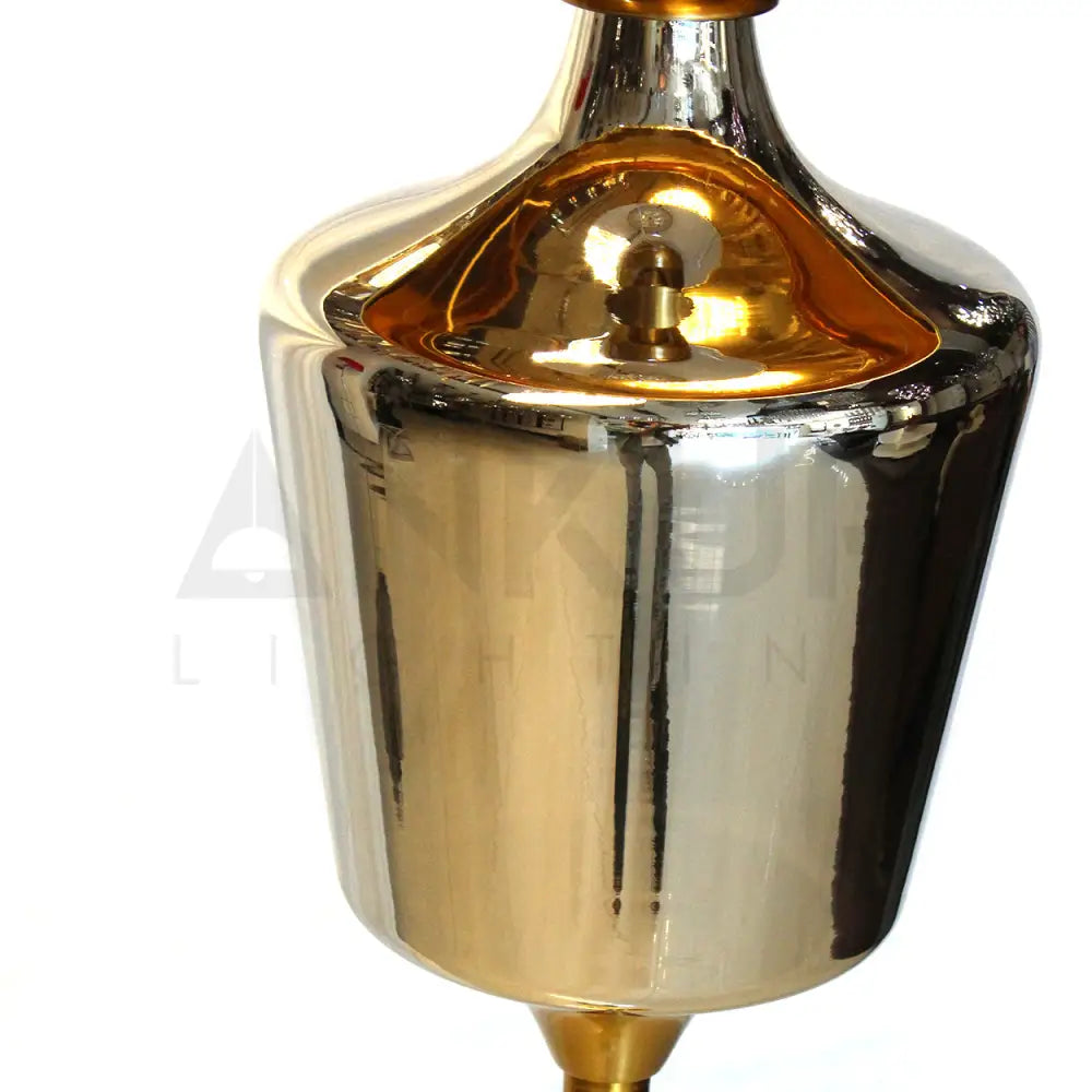 ANKUR TROPH SMOKE GREY GLASS AND METAL FLOOR STANDING LAMP Floor Lamp
