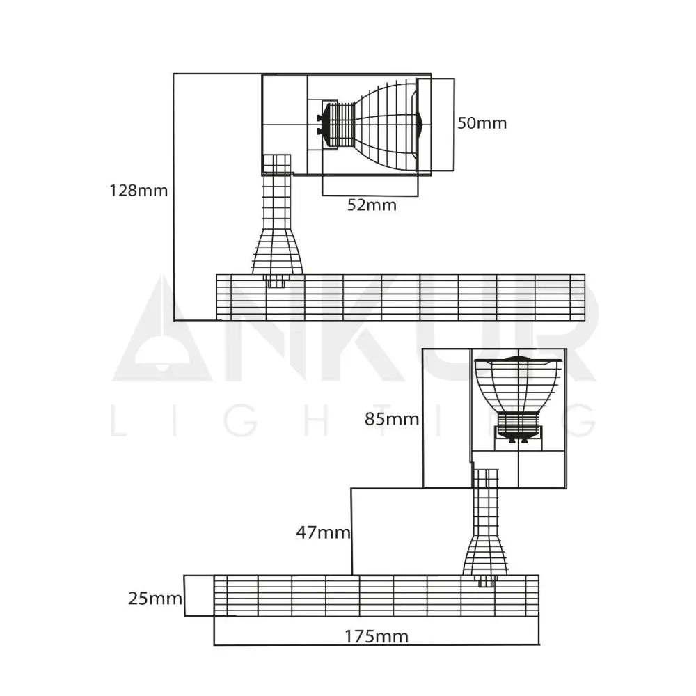 ANKUR TROWL WALL MOUNTED GU10 SPOT LIGHT - Ankur Lighting