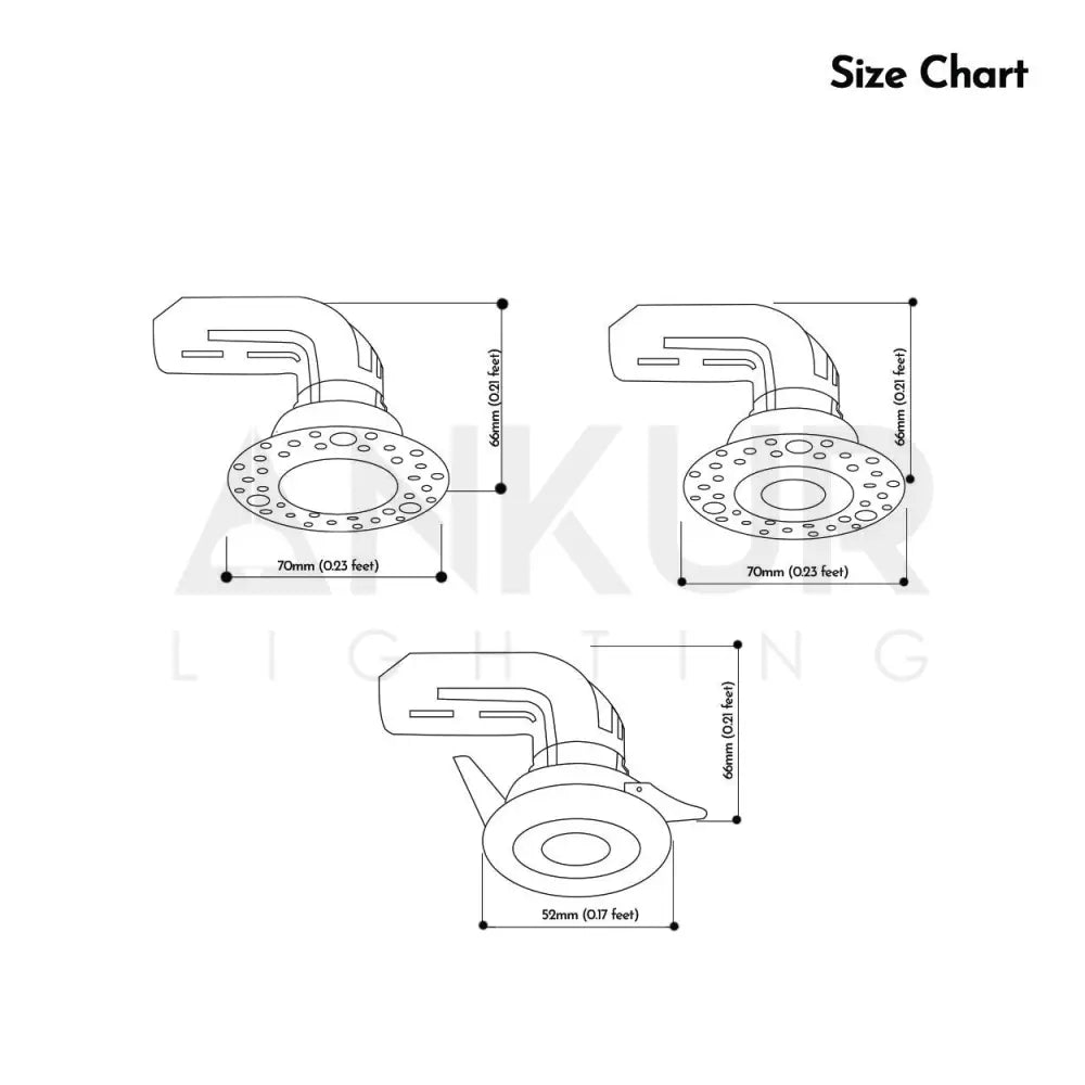 ANKUR TUNNEL LOW HEIGHT SHARP LOOKING RECESSED LED DOWNLIGHT - Ankur Lighting