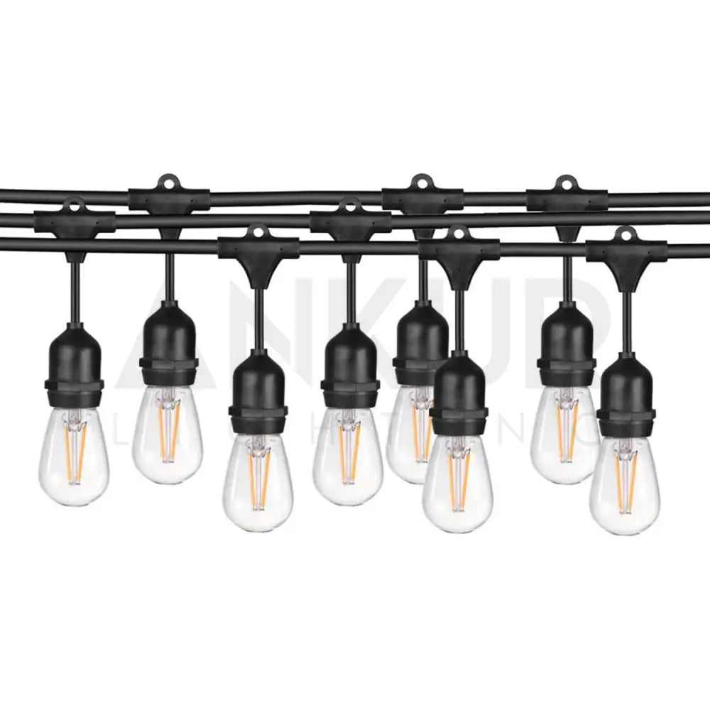 ANKUR TWISTED FABRIC COVERED VINTAGE LAMP PENDANT BULB LED STRING LIGHT 5 METER/10 HOLDERS