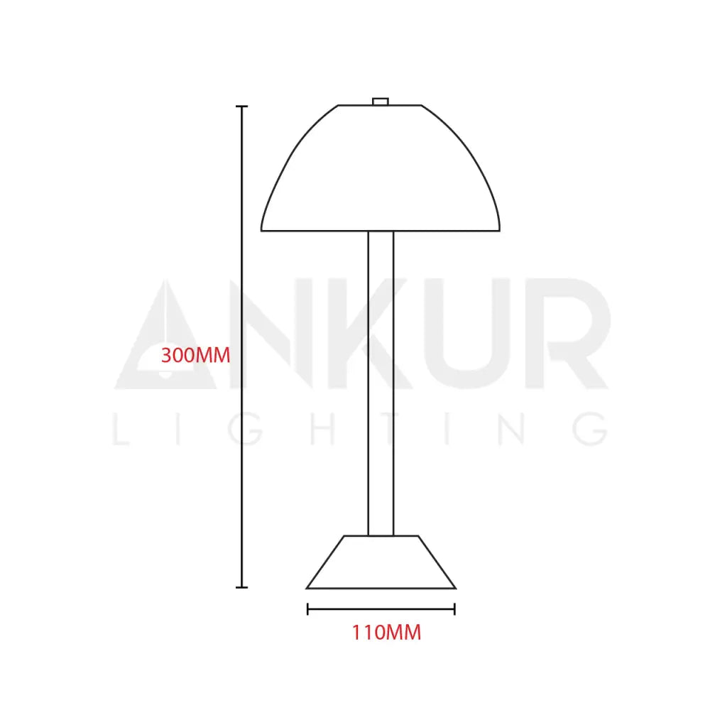 ANKUR UNPLUGGED CRYSTAL UMBRELLA RECHARGABLE AND DIMMABLE TABLE LAMP