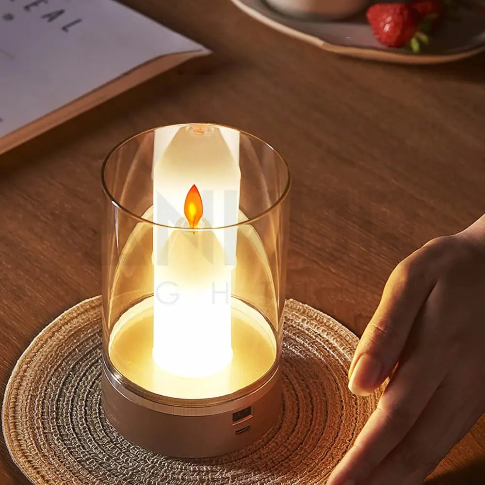 ANKUR UNPLUGGED ETERNA FLAME WIRELESS RECHARGABLE TABLE LAMP Table Lamp
