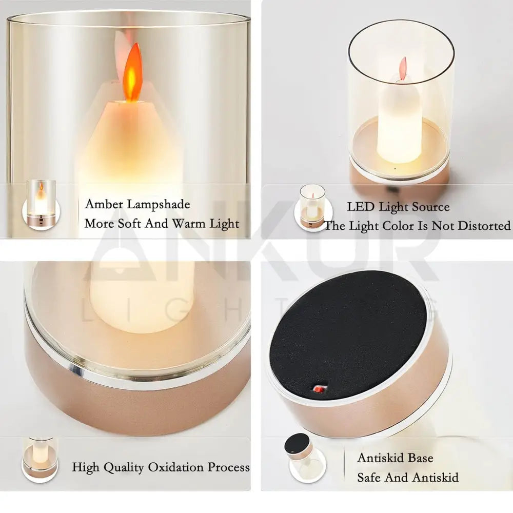 ANKUR UNPLUGGED ETERNA FLAME WIRELESS RECHARGABLE TABLE LAMP Table Lamp