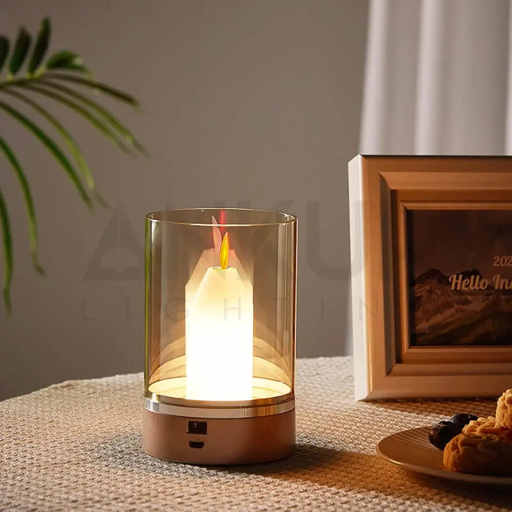 ANKUR UNPLUGGED ETERNA FLAME WIRELESS RECHARGABLE TABLE LAMP Table Lamp