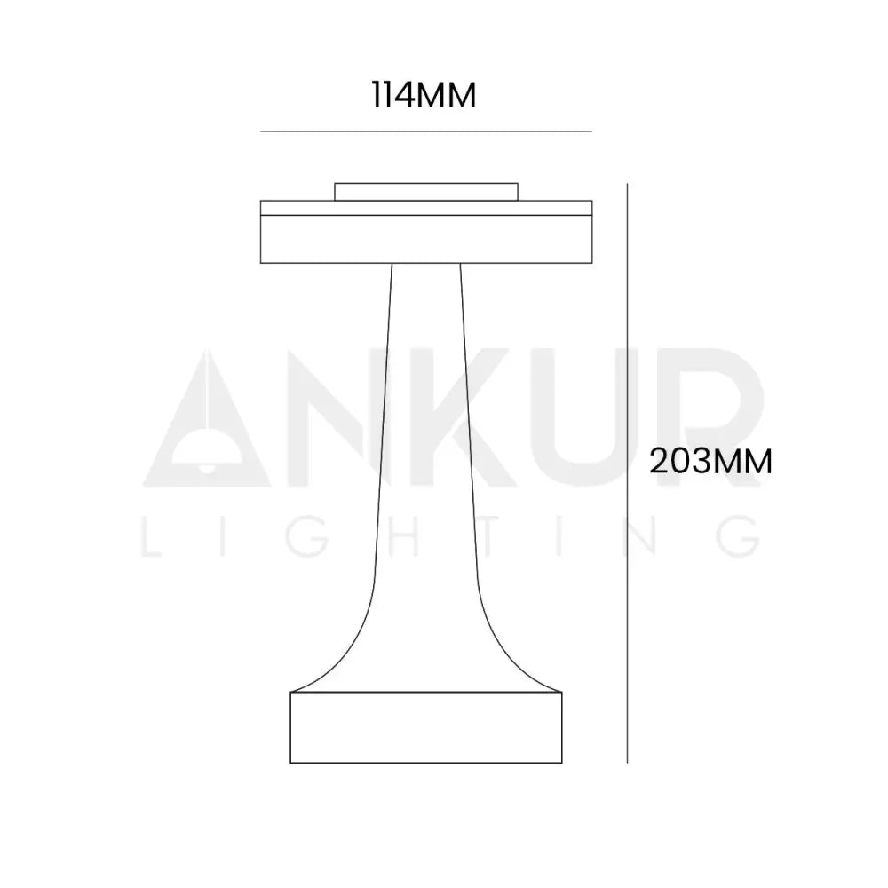 MUSHED RECHARGABLE TOUCH CONTROL WIRELESS BAR TABLE LAMP - Ankur Lighting