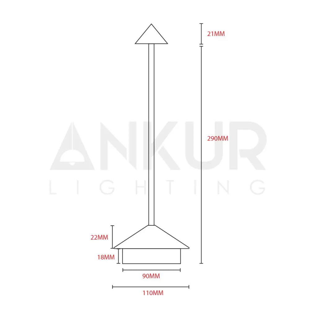 ANKUR UNPLUGGED WILLOW RECHARGABLE AND DIMMABLE LED DESK LAMP