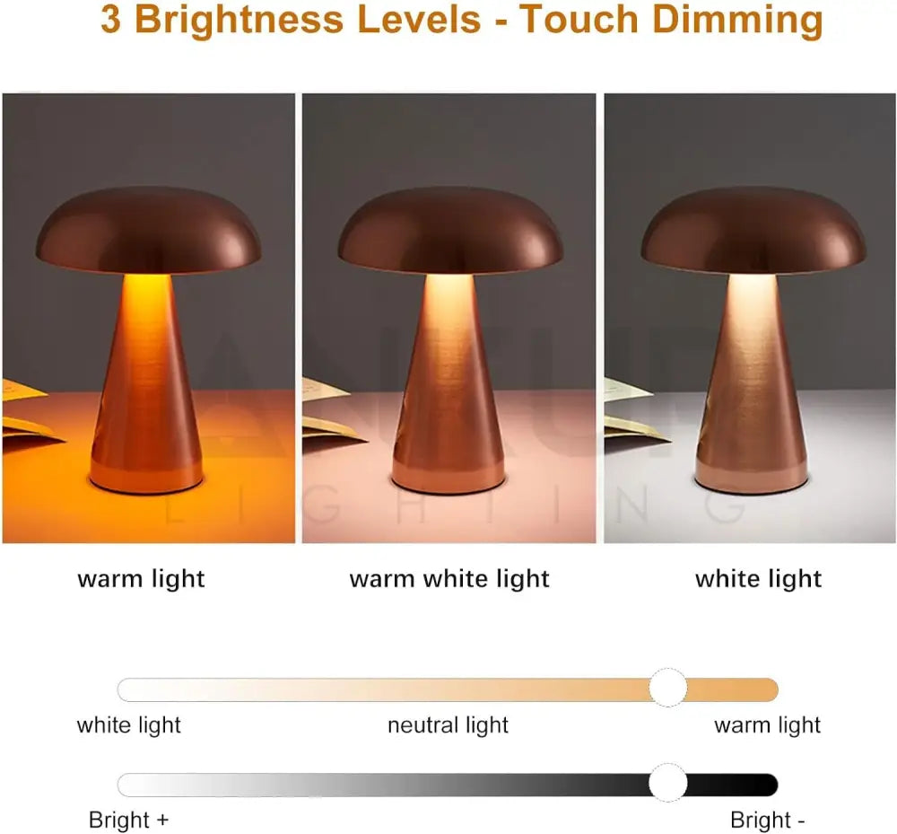 ANKUR UNPLUGGED ZEN LUME WIRELESS MUSHROOM SHAPED TABLE LAMP Table Lamp