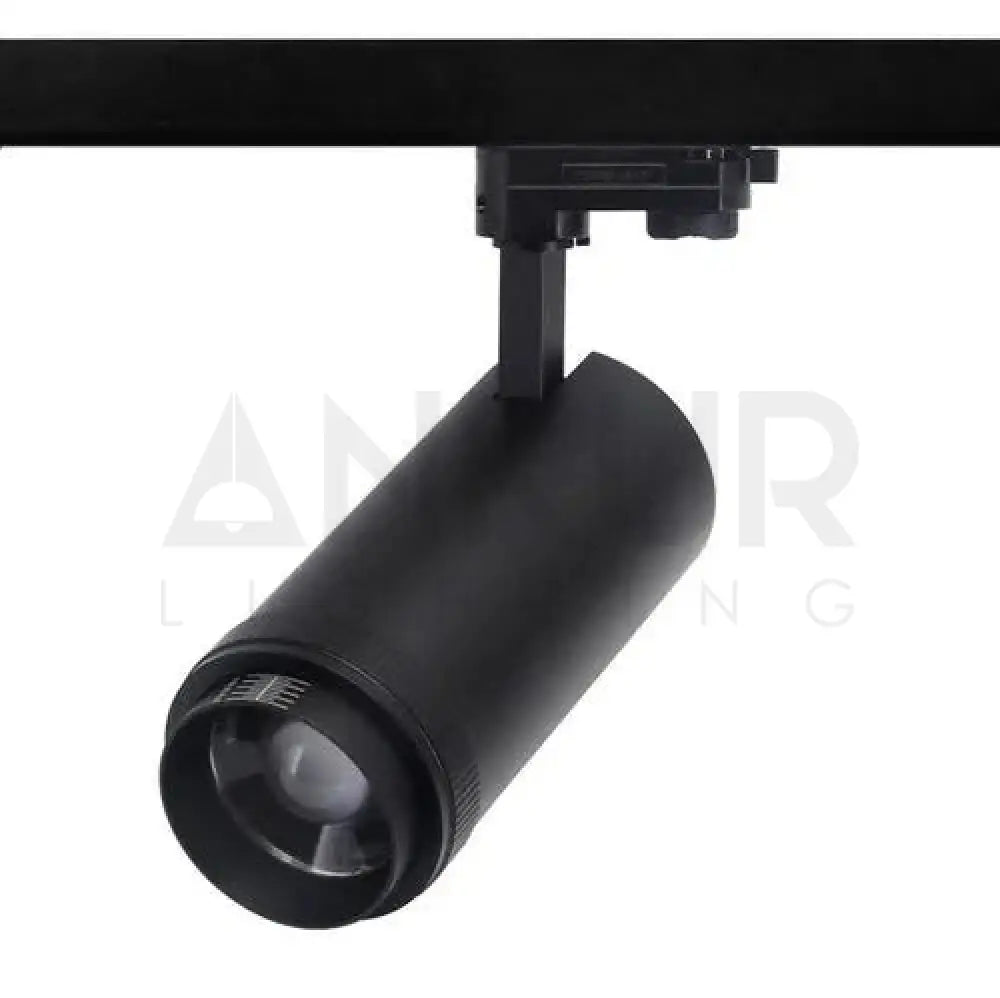 ANKUR VARIOBEAM LED TRACK LIGHT WITH ADJUSTABLE FOCUS BEAM ANGLE 20W / 3000K (Yellow) / Black Track Light