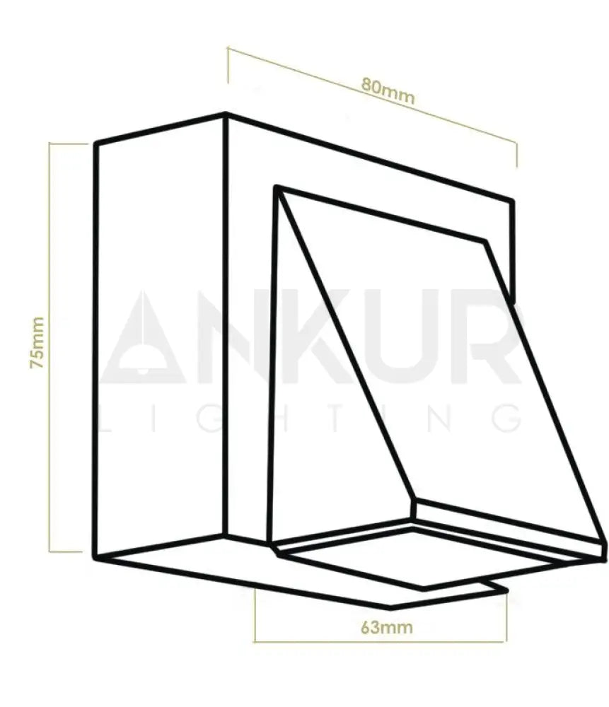 ANKUR VEE ONE-WAY OUTDOOR WATERPROOF IP RATED LED WALL LIGHT - Ankur Lighting