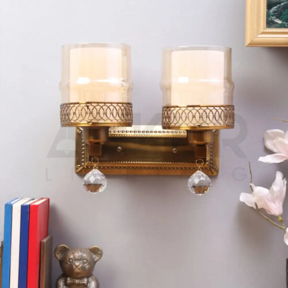 ANKUR VICTORIAL BEAD ANTIQUE BRASS CLASSIC WALL LIGHT / WALL SCONCE Wall Light