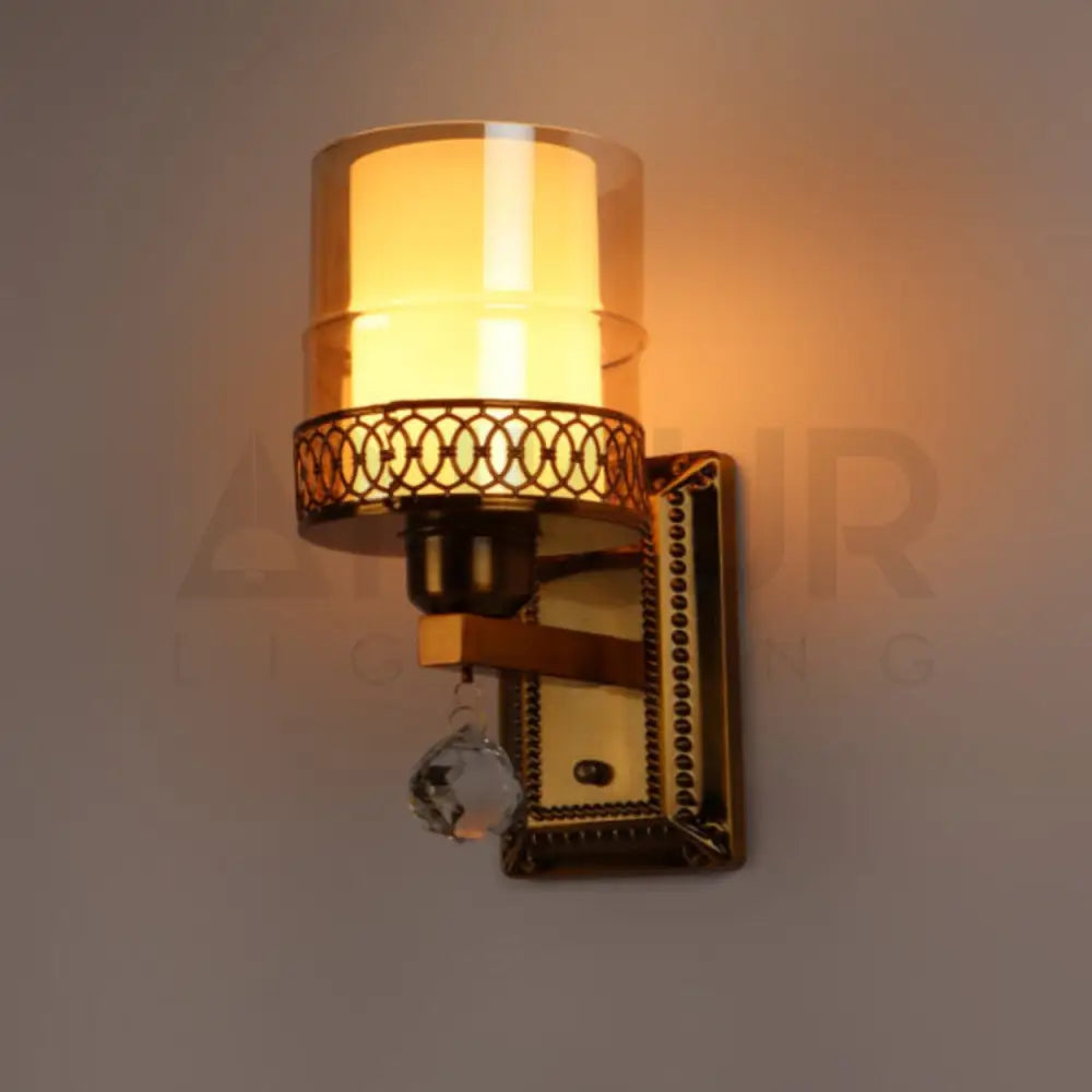 ANKUR VICTORIAL BEAD ANTIQUE BRASS CLASSIC WALL LIGHT / WALL SCONCE Wall Light
