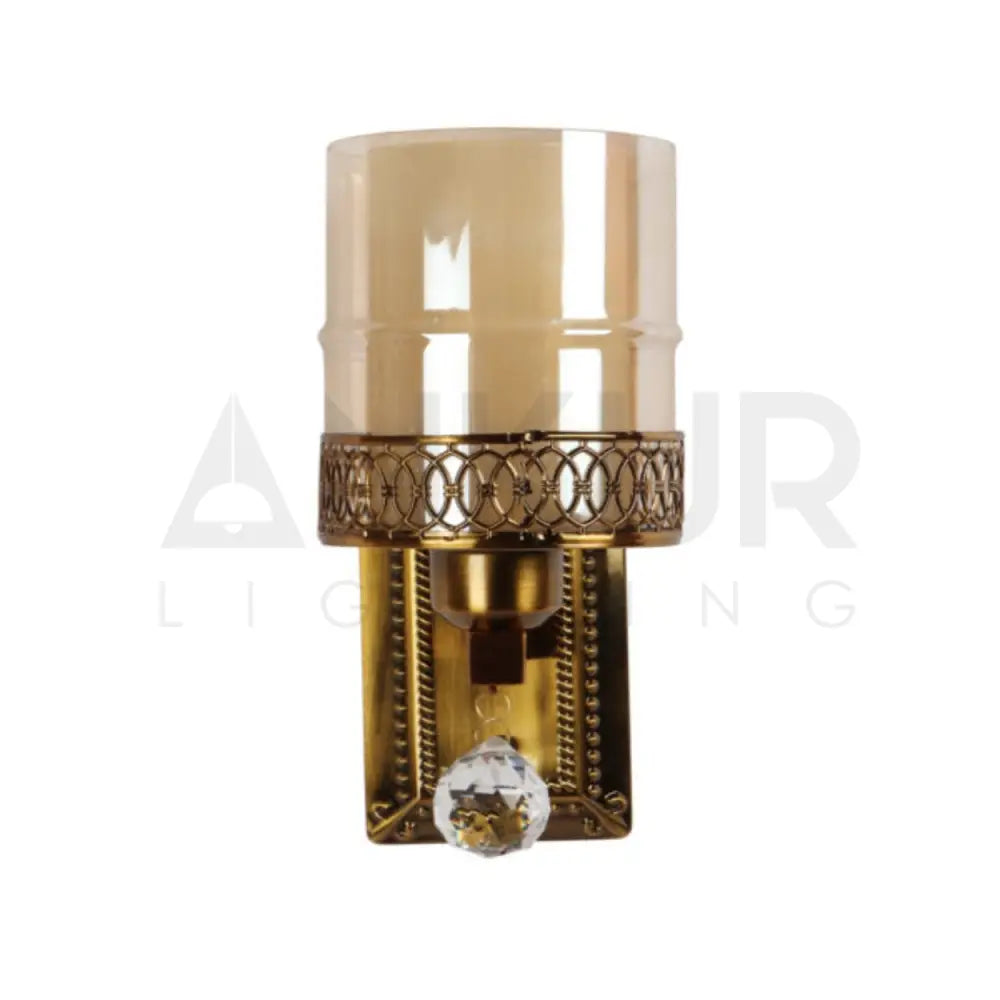 ANKUR VICTORIAL BEAD ANTIQUE BRASS CLASSIC WALL LIGHT / WALL SCONCE SINGLE Wall Light