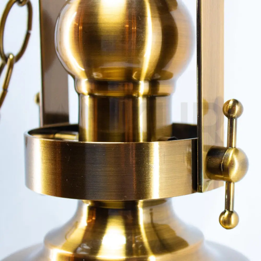 ANTIQUE BRASS GLASS GLOBE HANGING LIGHT - Ankur Lighting