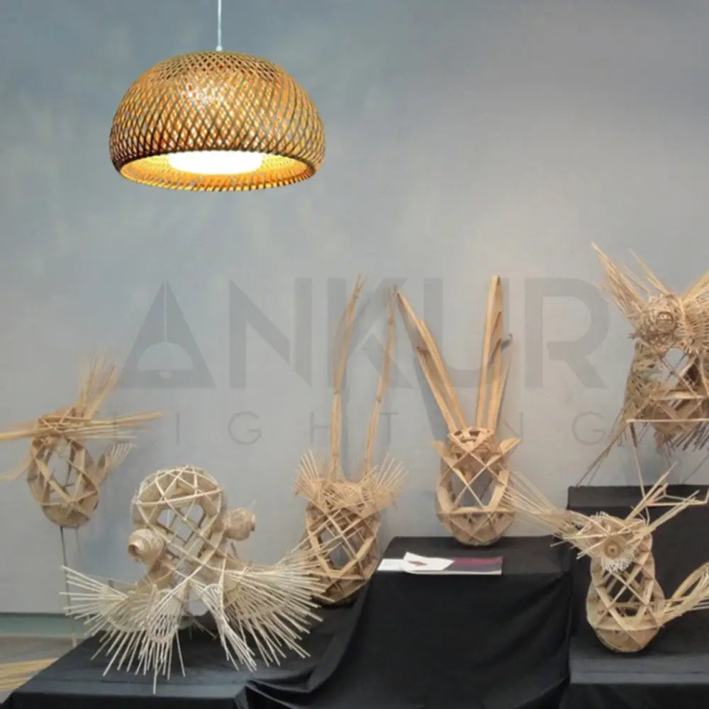ANKUR ZANE CANE MESH PENDANT LIGHT - Ankur Lighting