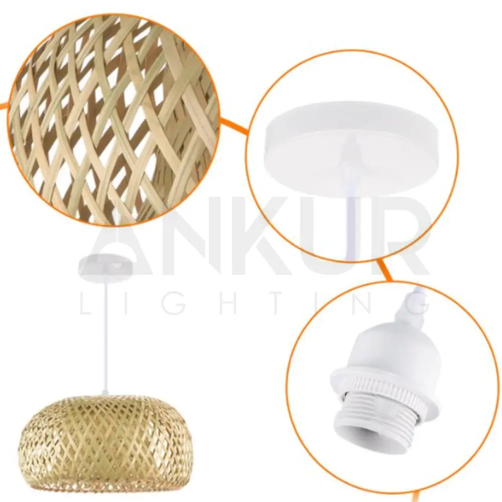 ANKUR ZANE CANE MESH PENDANT LIGHT - Ankur Lighting