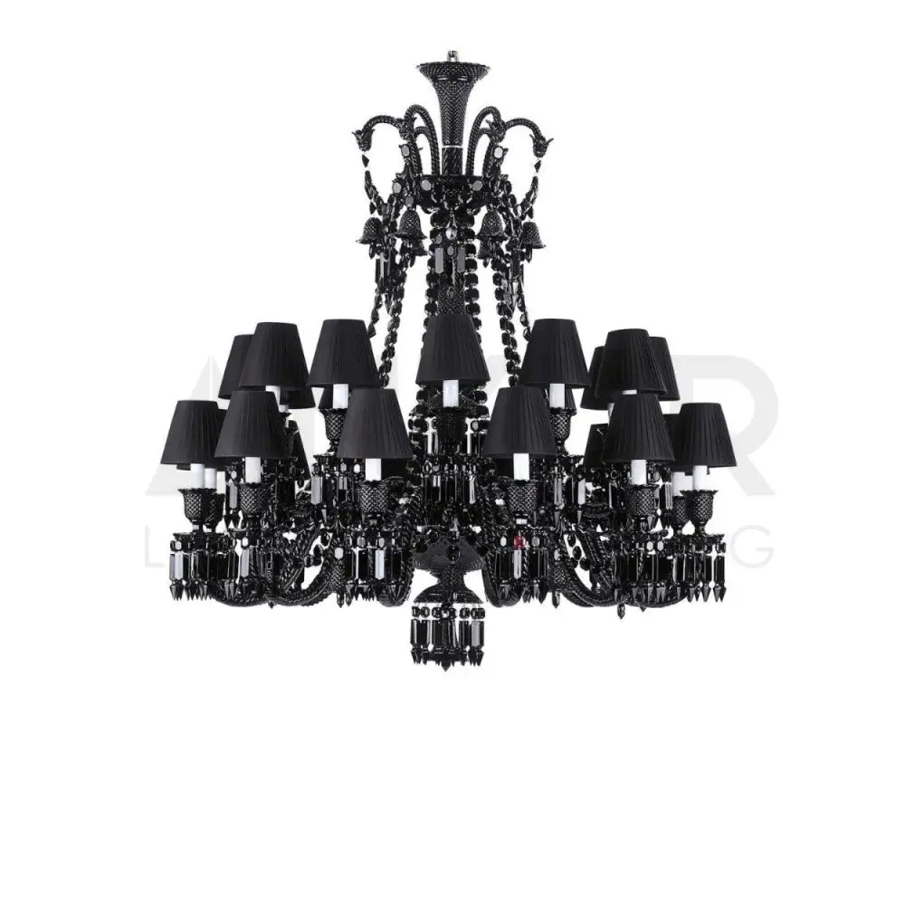 ANKUR ZENITH BACCARAT STYLE BLACK CRYSTAL CHANDELIER - Ankur Lighting