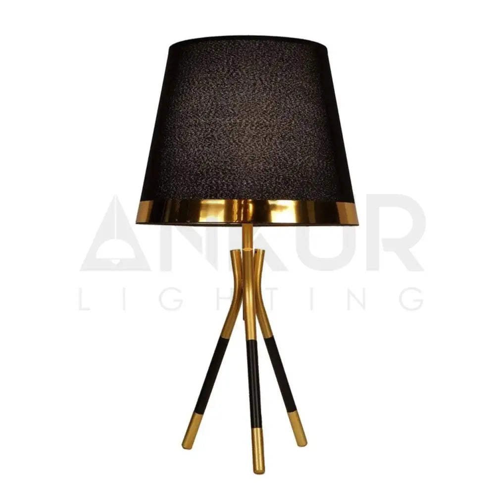 AURAM FABRIC SHADE TRIPOD TABLE LAMP - Ankur Lighting