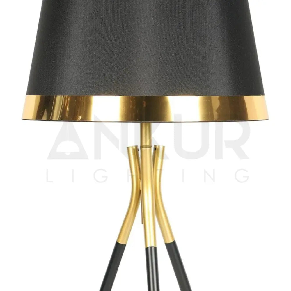 AURAM FABRIC SHADE TRIPOD TABLE LAMP - Ankur Lighting