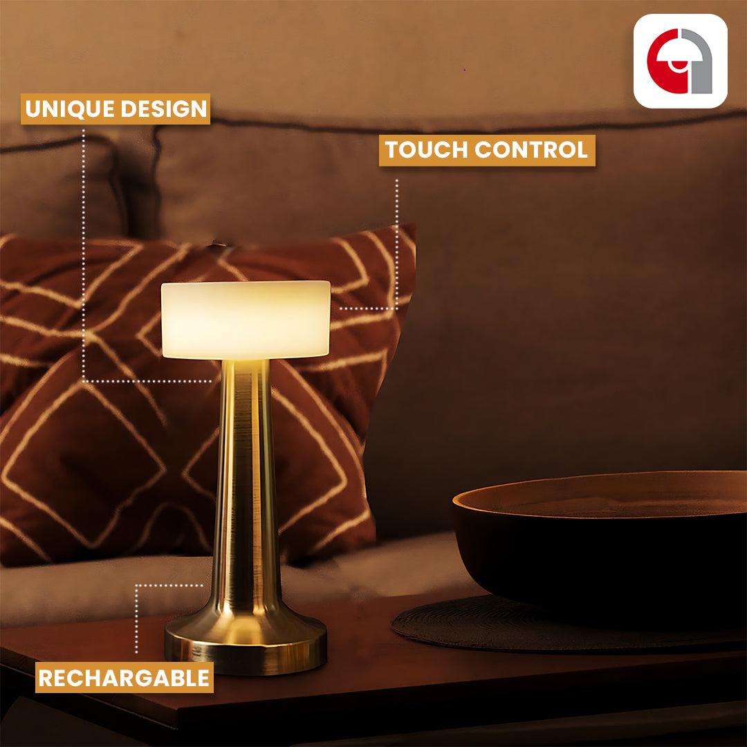 BARBELL RECHARGABLE TOUCH CONTROL WIRELESS BAR TABLE LAMP - Ankur Lighting