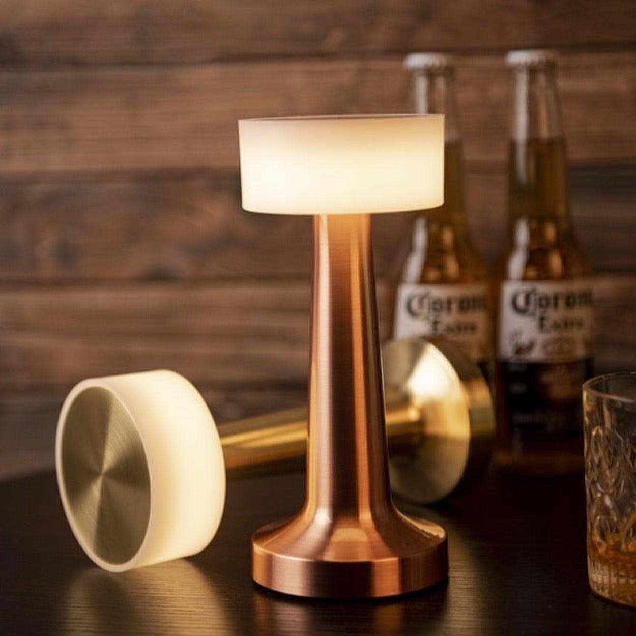 BARBELL RECHARGABLE TOUCH CONTROL WIRELESS BAR TABLE LAMP - Ankur Lighting